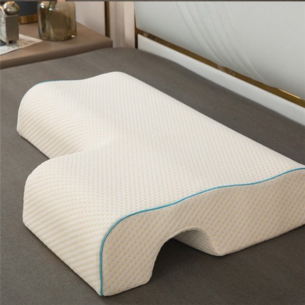 Coussin d’Appui en Arc pour Couples avec Mousse à Mémoire de Forme à Rebond Lent - IVOIRART.COM