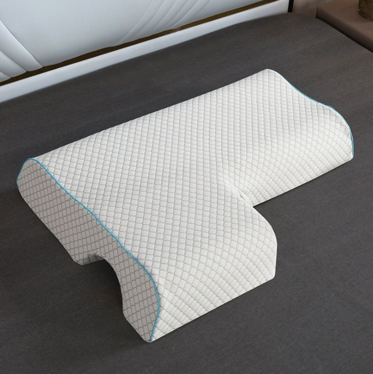 Coussin d’Appui en Arc pour Couples avec Mousse à Mémoire de Forme à Rebond Lent - IVOIRART.COM