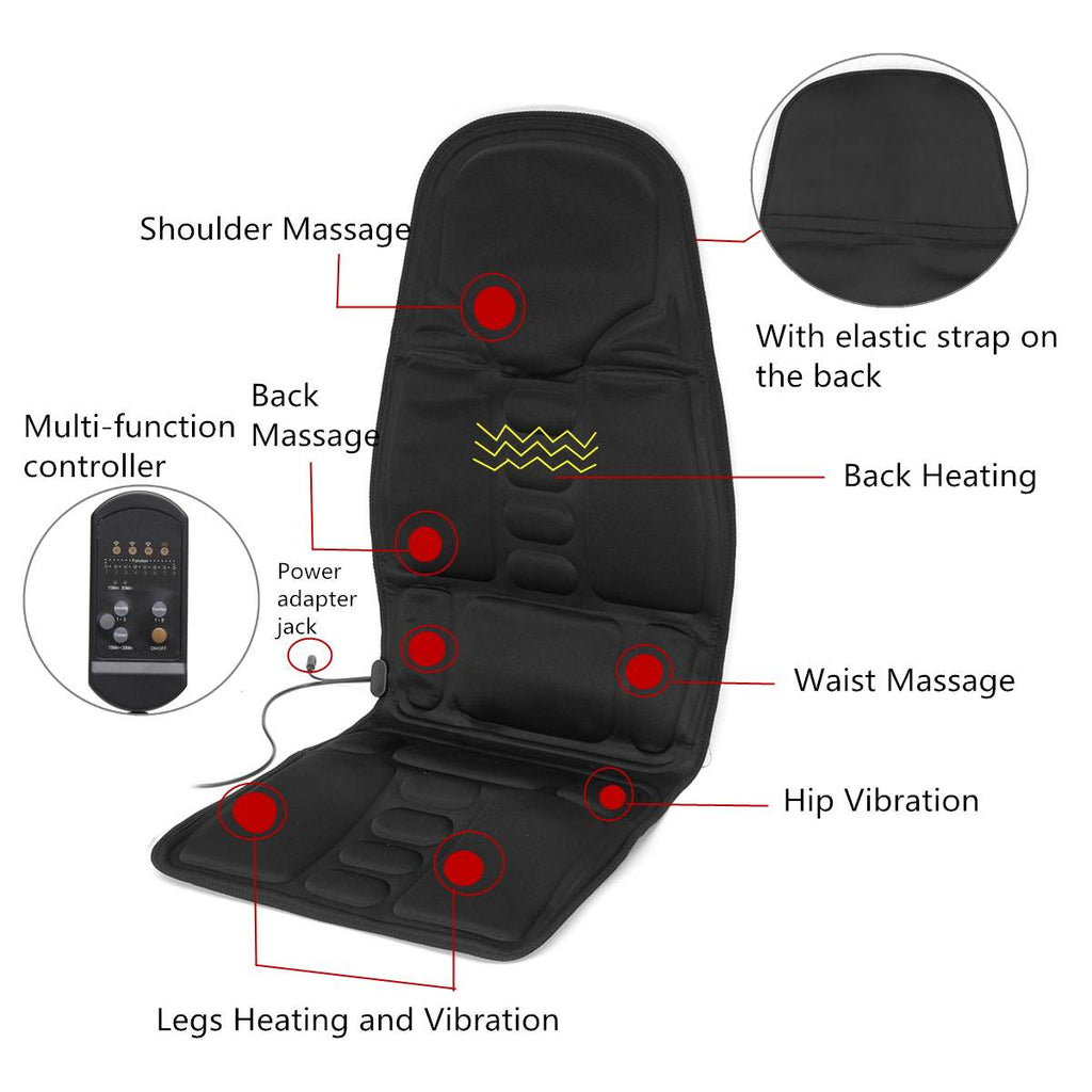 Coussin de massage vibration double usage voiture et domicile pour fauteuil (80 caractères) - IVOIRART.COM