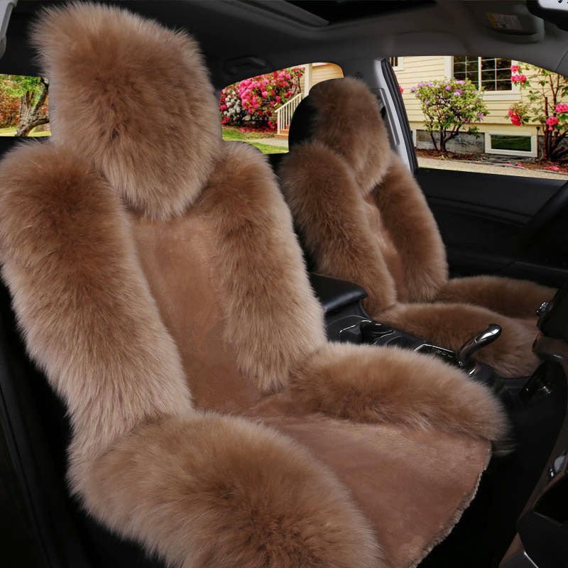 Coussin de siège auto hiver doux en laine et cachemire pour confort individuel - IVOIRART.COM