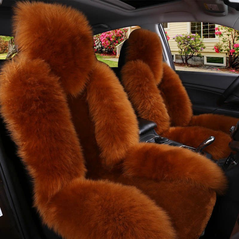 Coussin de siège auto hiver doux en laine et cachemire pour confort individuel - IVOIRART.COM