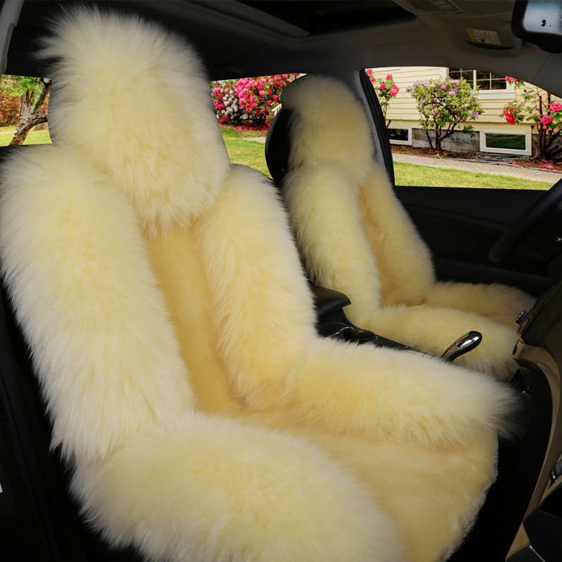 Coussin de siège auto hiver doux en laine et cachemire pour confort individuel - IVOIRART.COM