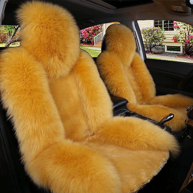Coussin de siège auto hiver doux en laine et cachemire pour confort individuel - IVOIRART.COM