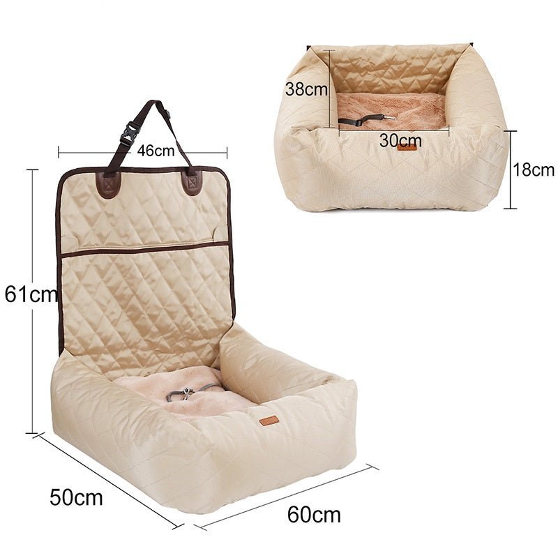 Coussin de siège pliable 2-en-1 pour chien, lit et matelas épais multi-usages - IVOIRART.COM