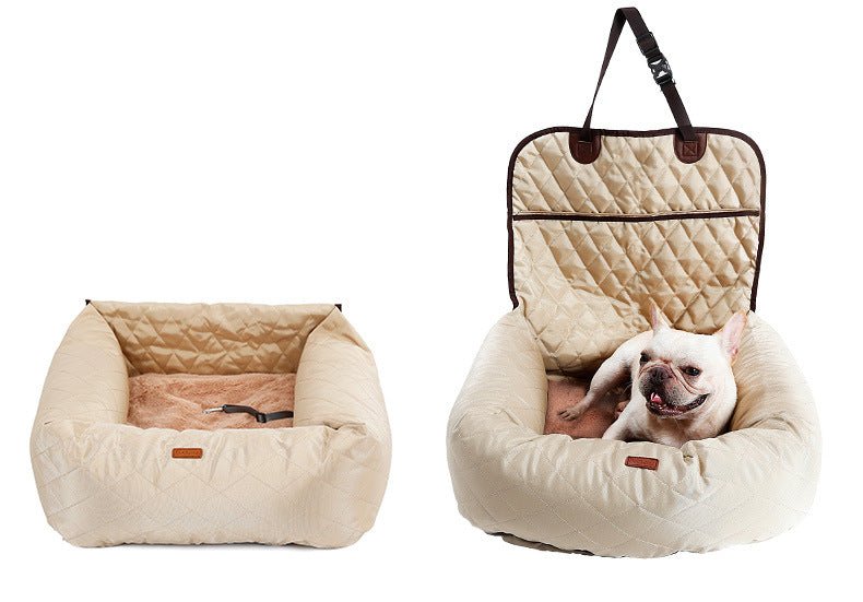 Coussin de siège pliable 2-en-1 pour chien, lit et matelas épais multi-usages - IVOIRART.COM