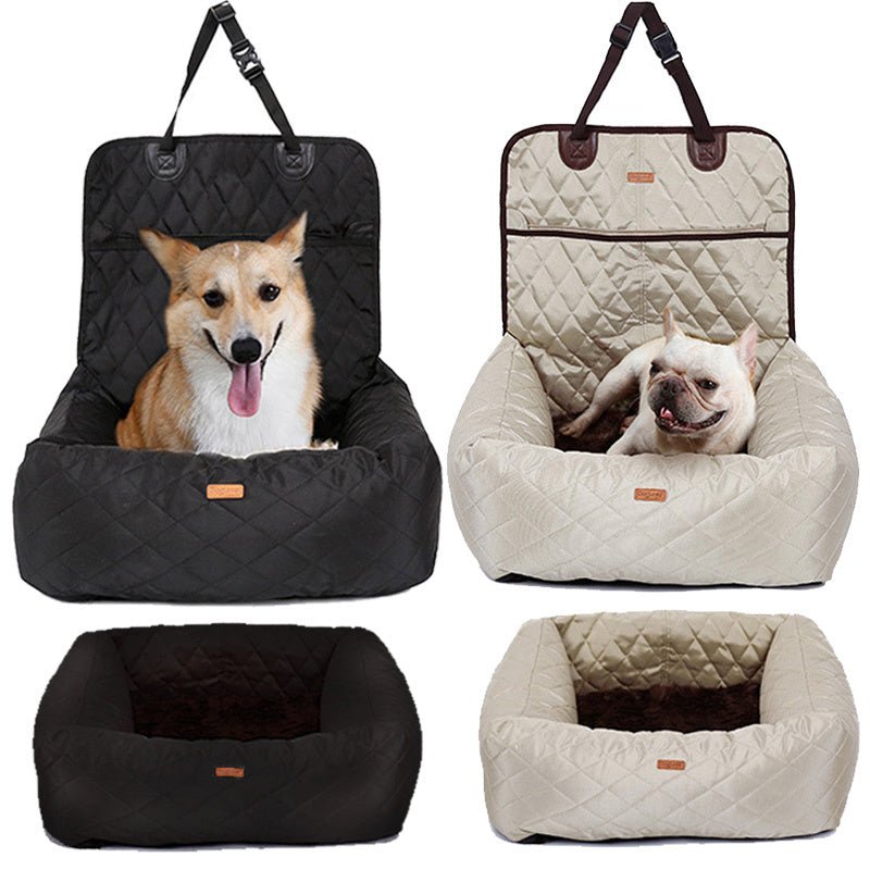 Coussin de siège pliable 2-en-1 pour chien, lit et matelas épais multi-usages - IVOIRART.COM