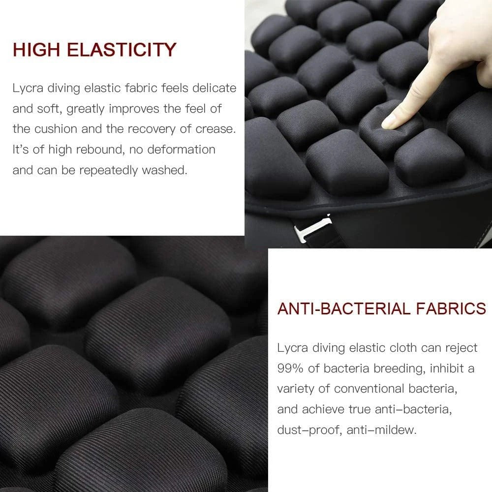 Coussin moto avec airbag tridimensionnel en TPU et LYCRA pour confort optimal - IVOIRART.COM