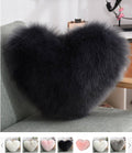Coussins décoratifs en forme de cœur, housse longue en peluche moelleuse blanche - IVOIRART.COM