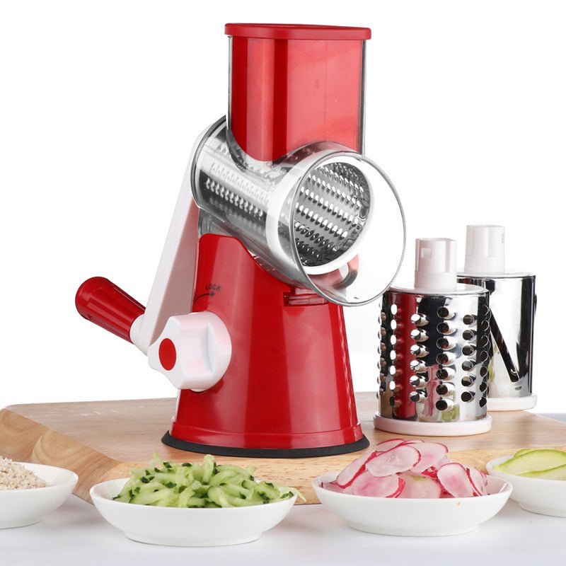 Couteau multifonction presse - légumes hachoir trancheur râpe rond pour patate carotte - IVOIRART.COM