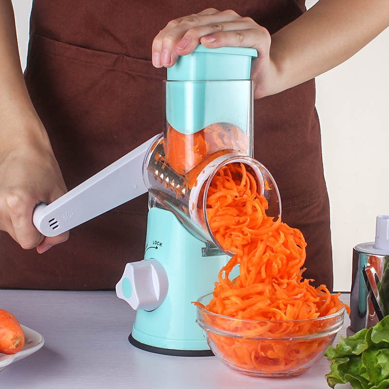 Couteau multifonction presse - légumes hachoir trancheur râpe rond pour patate carotte - IVOIRART.COM