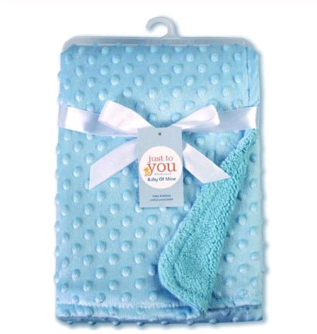 Couverture Bébé Naissance à Pois Polaires Enveloppe Nid d'Ange Double Couche - IVOIRART.COM