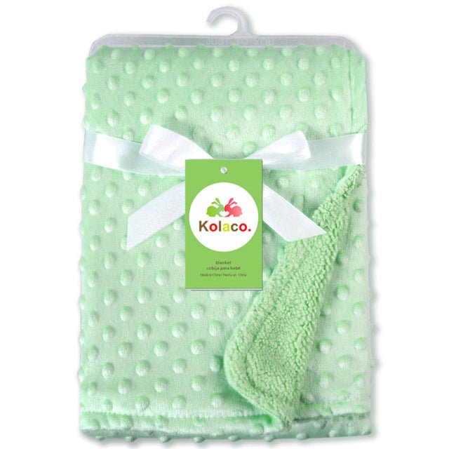 Couverture Bébé Naissance à Pois Polaires Enveloppe Nid d'Ange Double Couche - IVOIRART.COM
