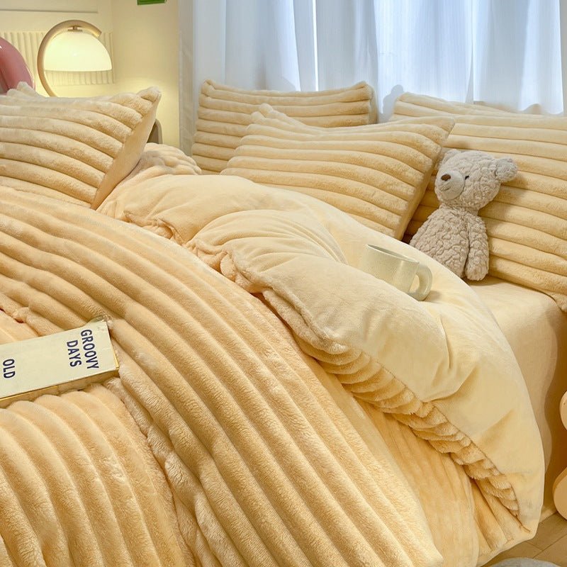Couverture épaisse haut de gamme en fibre de lait d’angora dépoilée - IVOIRART.COM