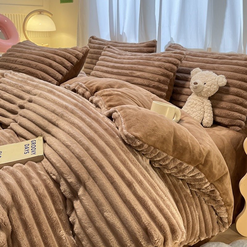 Couverture épaisse haut de gamme en fibre de lait d’angora dépoilée - IVOIRART.COM
