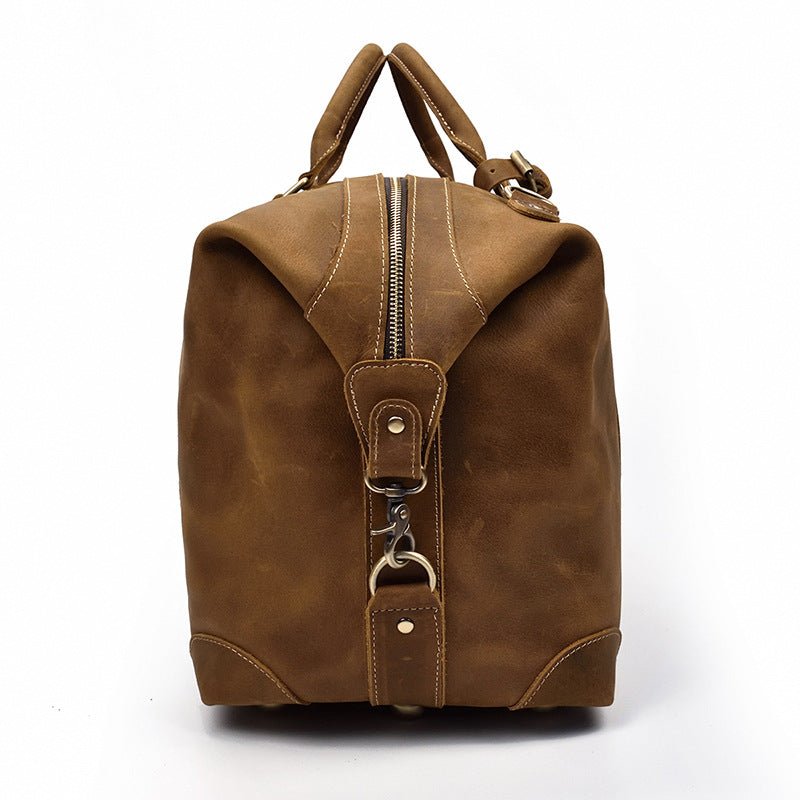 Crazy horse leather large capacity luggage bag - IVOIRART.COM