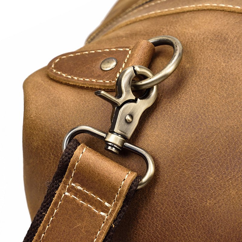 Crazy horse leather large capacity luggage bag - IVOIRART.COM