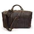 Crazy horse leather large capacity luggage bag - IVOIRART.COM