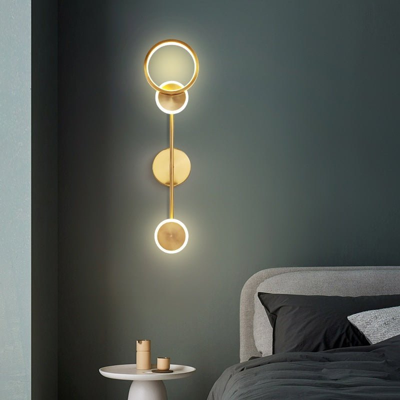 Creative Bedroom Bedside Lamp Modern Minimalist Wall Lamp with LED Iron Acrylics - IVOIRART.COM