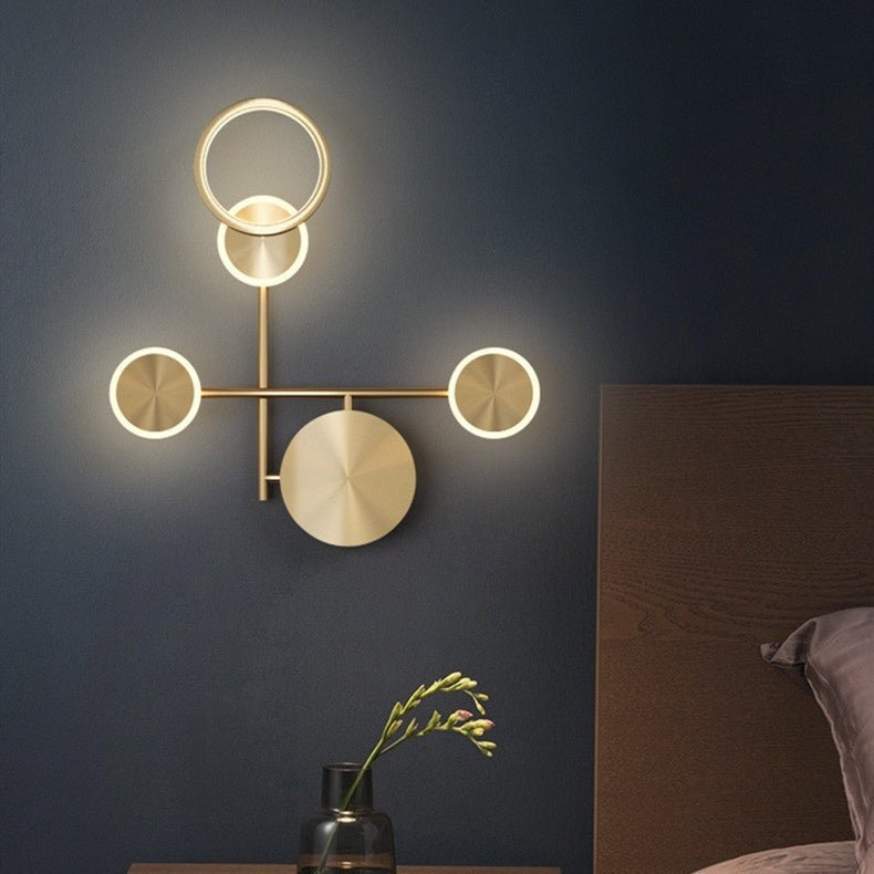 Creative Bedroom Bedside Lamp Modern Minimalist Wall Lamp with LED Iron Acrylics - IVOIRART.COM