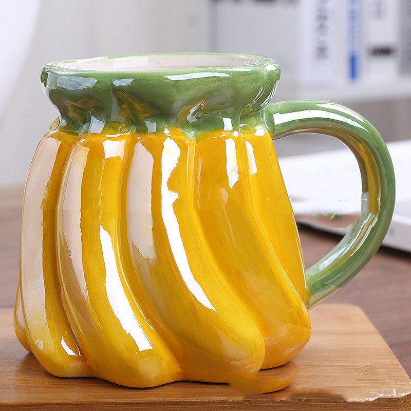 Creative Cute Pet Fruit Cup Ceramic Mug Custom Children Water Cup Milk Cup European And American Office Cup - IVOIRART.COM