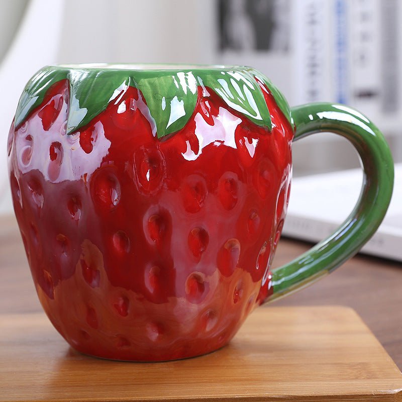 Creative Cute Pet Fruit Cup Ceramic Mug Custom Children Water Cup Milk Cup European And American Office Cup - IVOIRART.COM