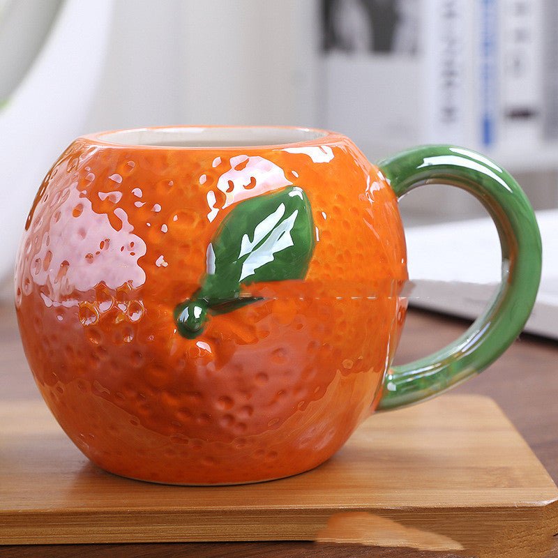 Creative Cute Pet Fruit Cup Ceramic Mug Custom Children Water Cup Milk Cup European And American Office Cup - IVOIRART.COM