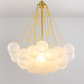 Creative Light Luxury Ball White Glass Bubble Post-modern Living Room Pendant Lamp - IVOIRART.COM