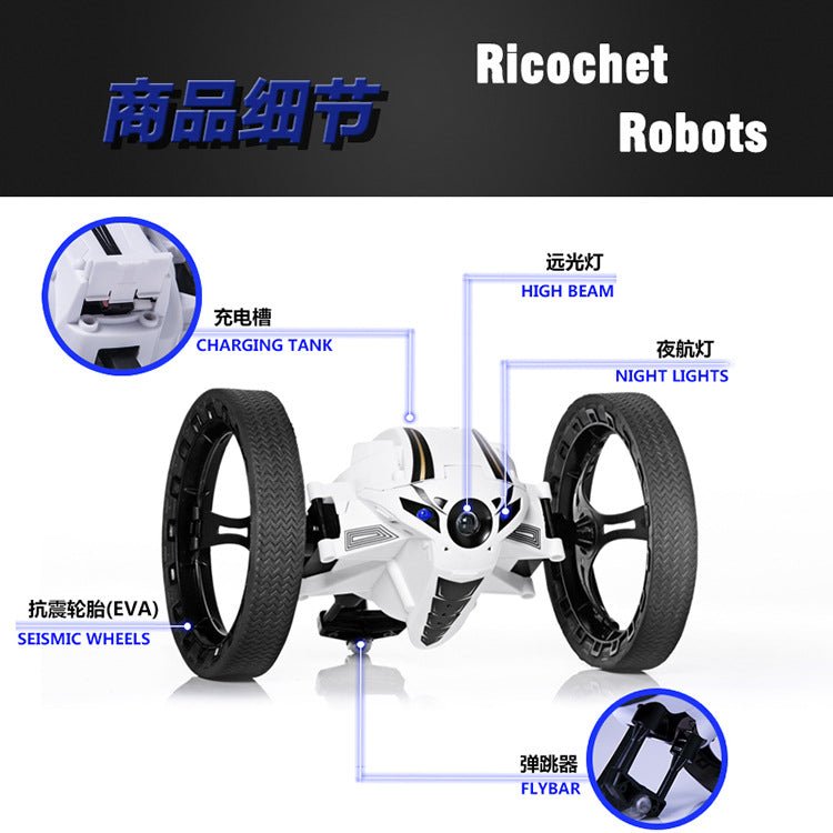 Creative toy bounce car 2.4G stunt mini remote control car new strange intelligent robot - IVOIRART.COM