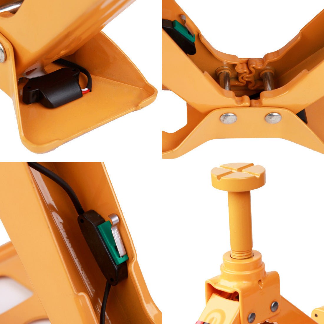 Cric Électrique pour Voiture avec Ensemble de Cric et Clé Électrique Jaune - IVOIRART.COM