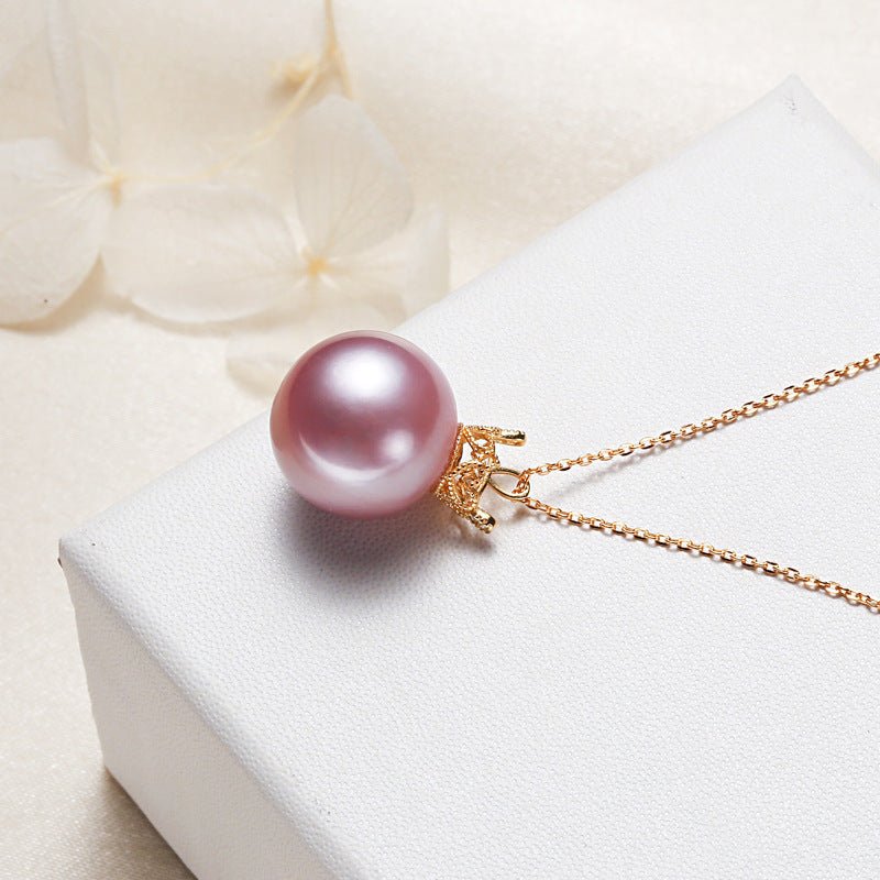 Crown Silver 925 Silver Pendant Pearl Necklace - IVOIRART.COM