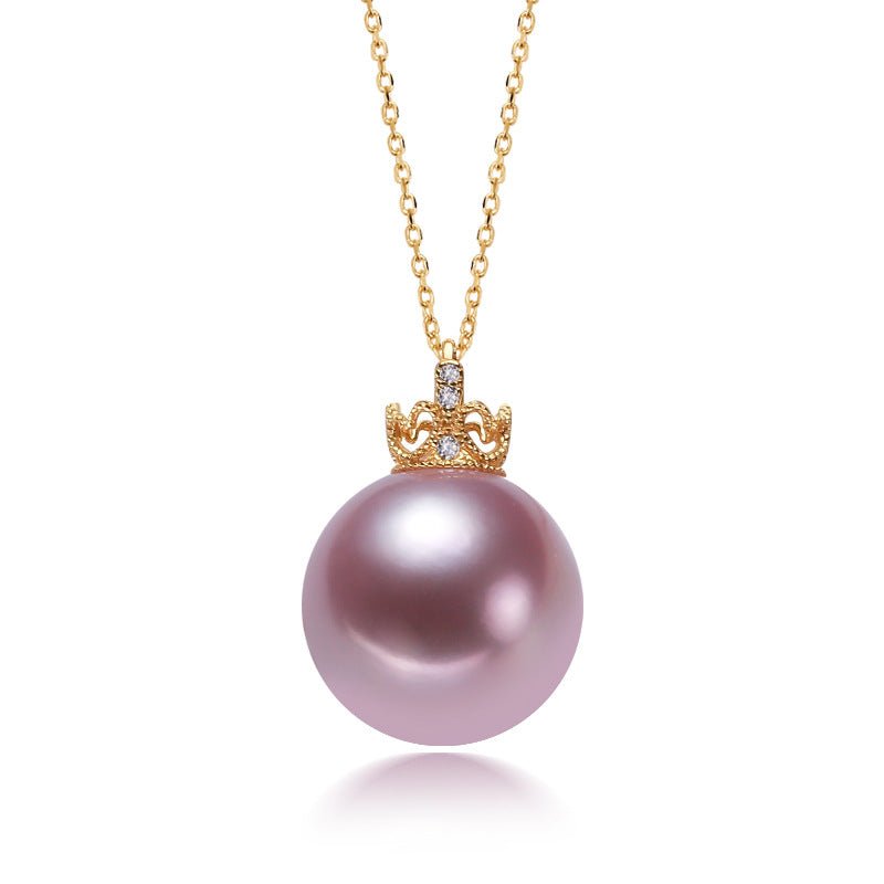 Crown Silver 925 Silver Pendant Pearl Necklace - IVOIRART.COM