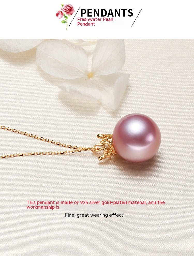 Crown Silver 925 Silver Pendant Pearl Necklace - IVOIRART.COM