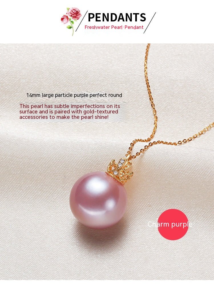Crown Silver 925 Silver Pendant Pearl Necklace - IVOIRART.COM