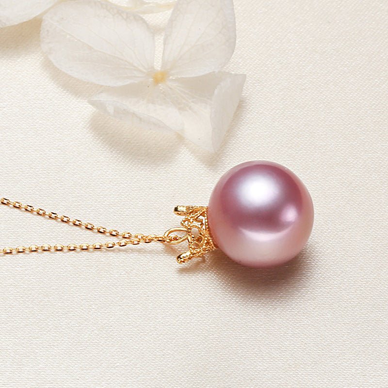 Crown Silver 925 Silver Pendant Pearl Necklace - IVOIRART.COM