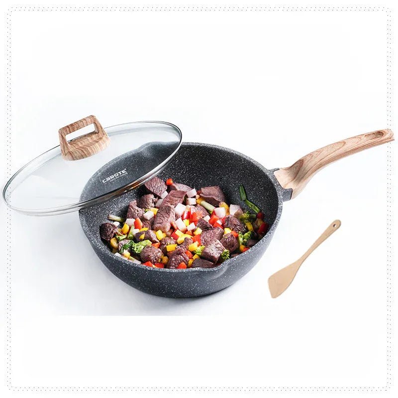 Cuisinière électrique avec plaque à gaz et poêle à frire en alliage d'aluminium - IVOIRART.COM