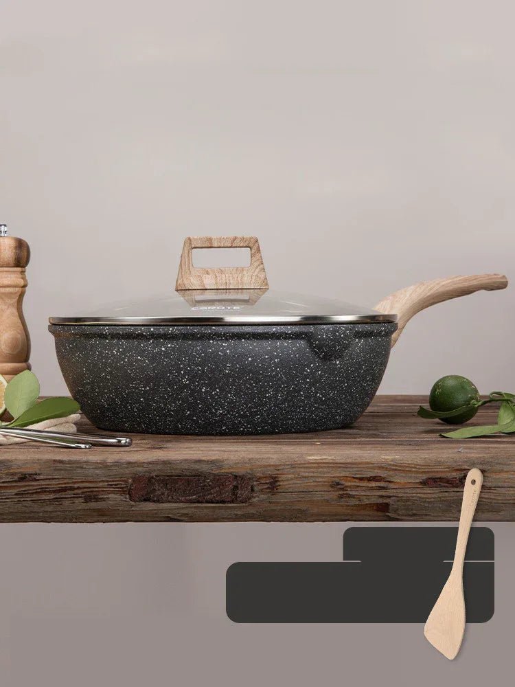 Cuisinière électrique avec plaque à gaz et poêle à frire en alliage d'aluminium - IVOIRART.COM