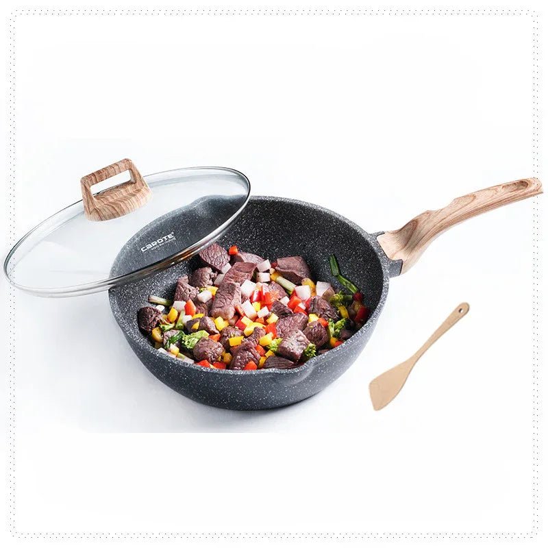 Cuisinière électrique avec plaque à gaz et poêle à frire en alliage d'aluminium - IVOIRART.COM