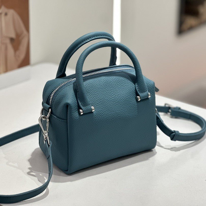 Custom Genuine Leather Women's Boston Bag - Versatile Commuter Crossbody Handbag - IVOIRART.COM