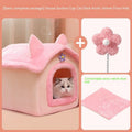 Cute Princess Cat Nest Thickened Puppet Winter Cat Pet Princess Bed - IVOIRART.COM