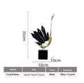 Cygne en cristal luxe abordable pour foyer, décoration design et cadeau parfait! - IVOIRART.COM
