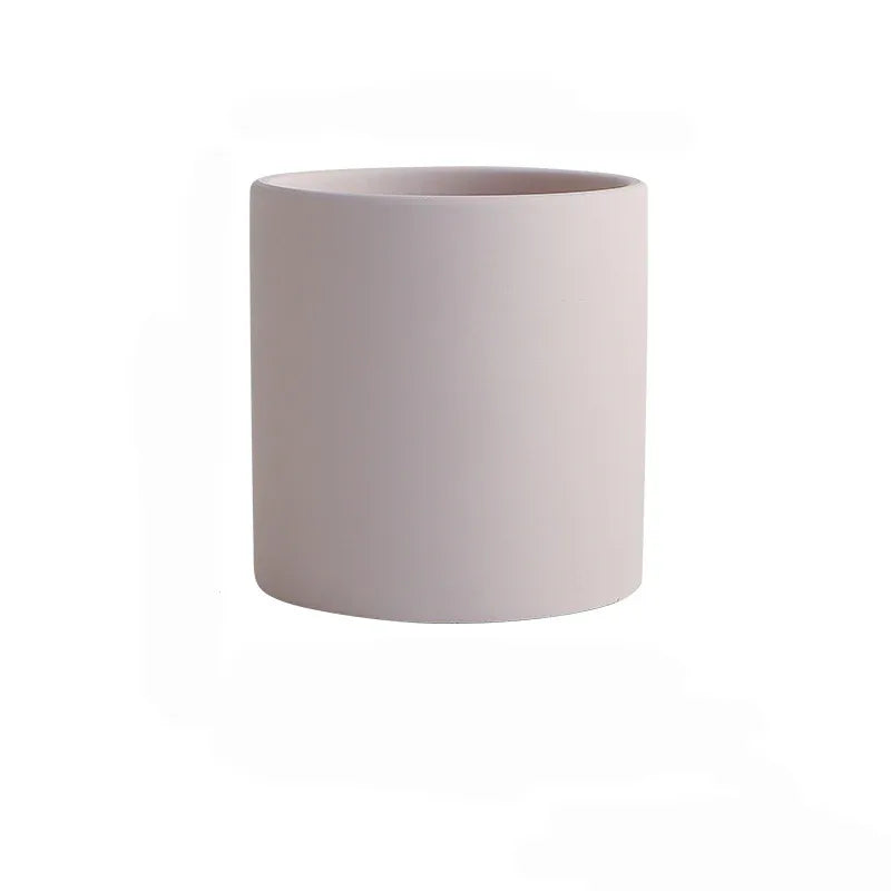 Pot de fleurs en céramique avec tube droit et plateau - IVOIRART.COM