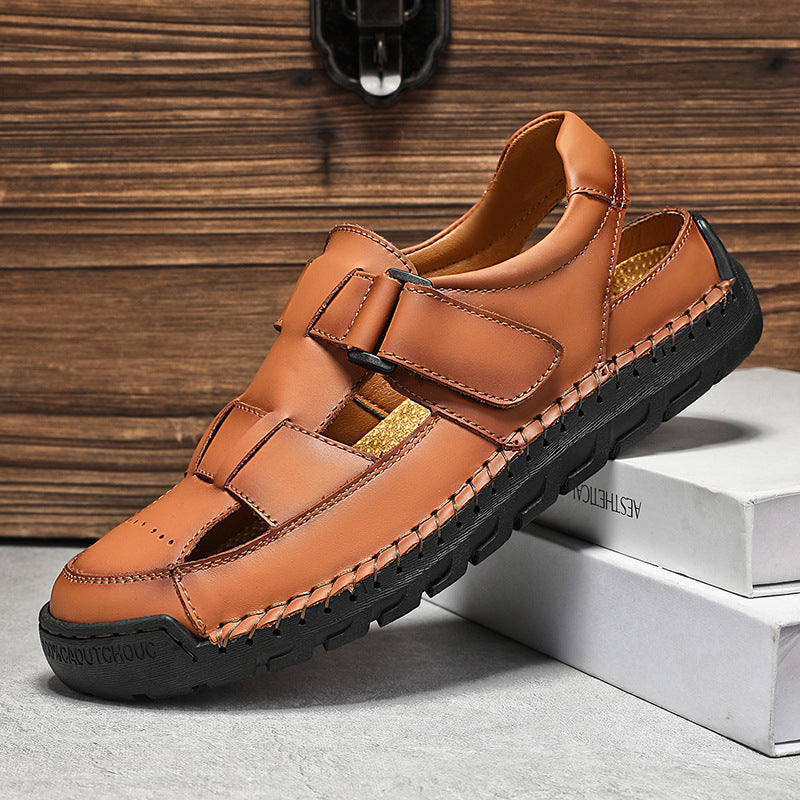 Sandales homme été en cuir pleine fleur de vachette - confort et qualité