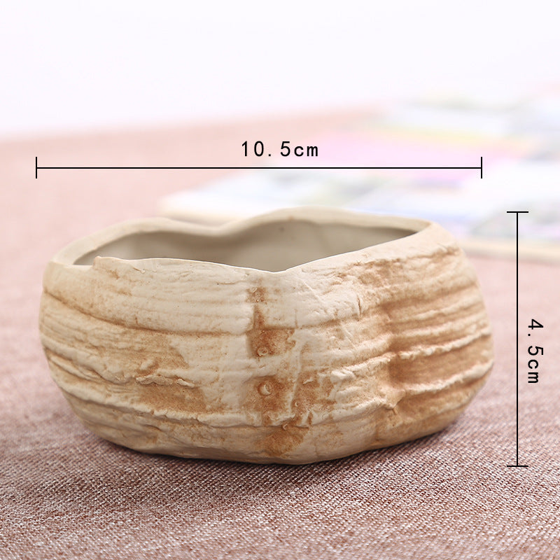 Mini Pot de Plante Succulente en Pierre Pottier Kiln Devient un Pot de Plante en Céramique Créatif