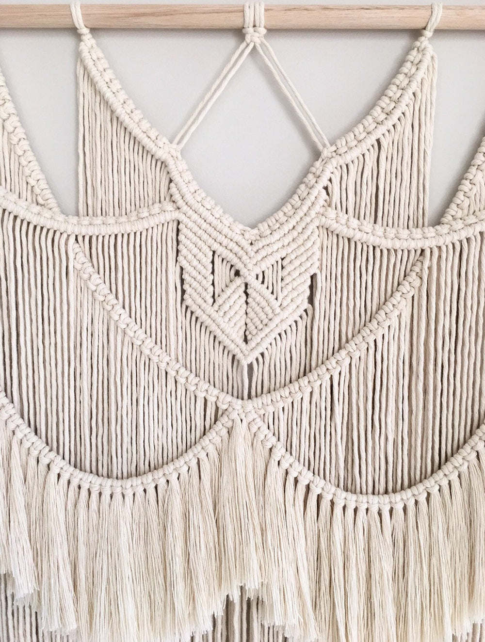 Tapisserie tissée en corde de coton suspendue