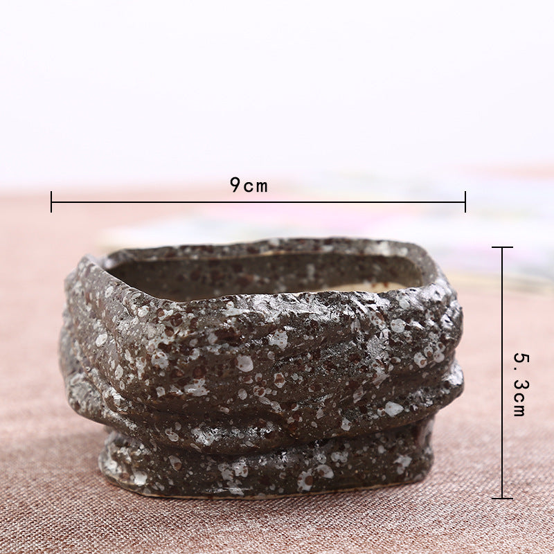 Mini Pot de Plante Succulente en Pierre Pottier Kiln Devient un Pot de Plante en Céramique Créatif