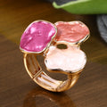 Alloy Geometric Irregular Square Light Luxury Design Ring