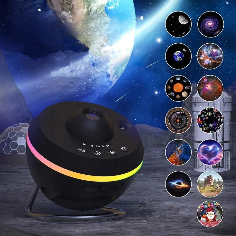 Lampe Projecteur Galaxie Rotative 13 en 1 Effet Ultra Clair Météore Planétaire