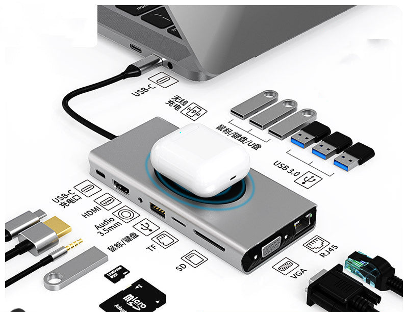 Station d'accueil multifonction HDMI Hub convertisseur pour ordinateur portable