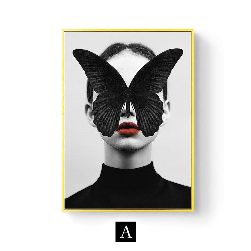 Peinture décorative moderne pour salon, art abstrait floral sur toile, affiche