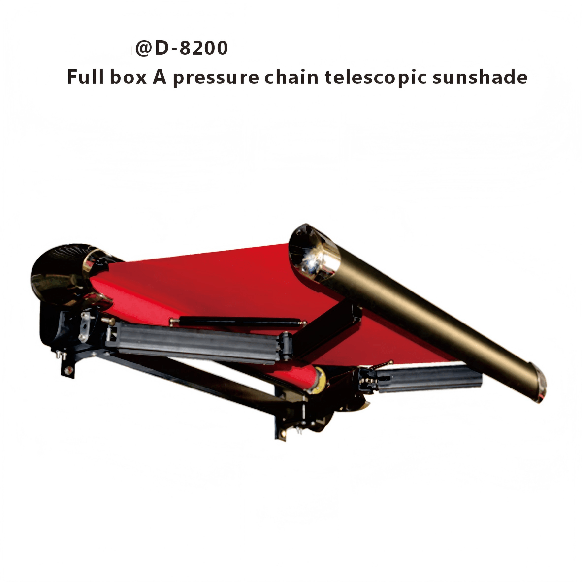 D8200 Smart Retractable Awning 2-6m &1.5-3.5m Heavy Duty Motorized Patio Canopy With Remote WindRain Sensors LED Light Arm - IVOIRART.COM
